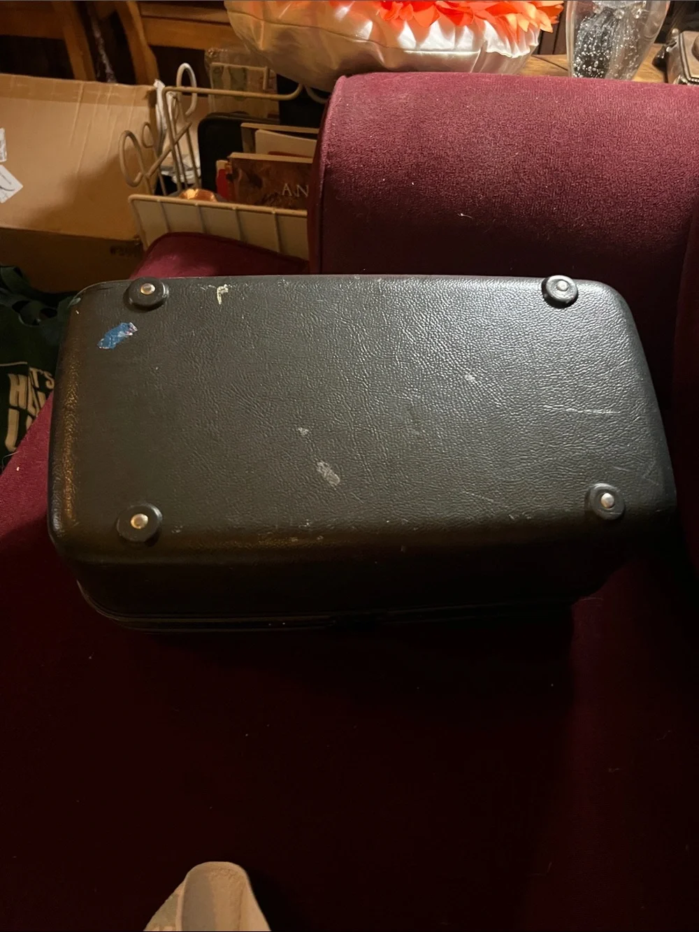 Samsonite Hard Shell train Case with Chrome Accents as is